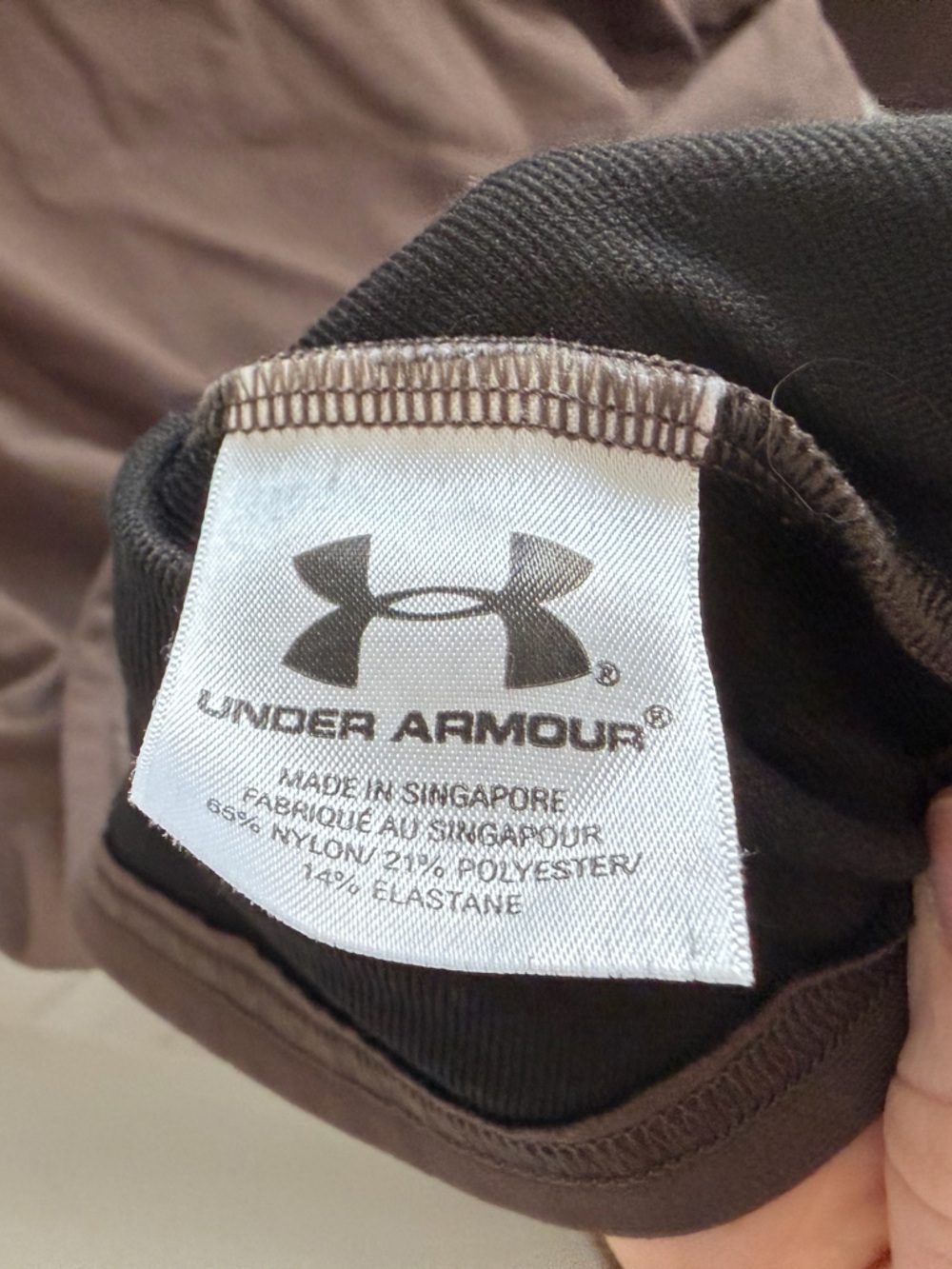Under Armour Brown Cold Gear Long-sleeve mock neck shirt XL #3079 - Picture 4 of 6